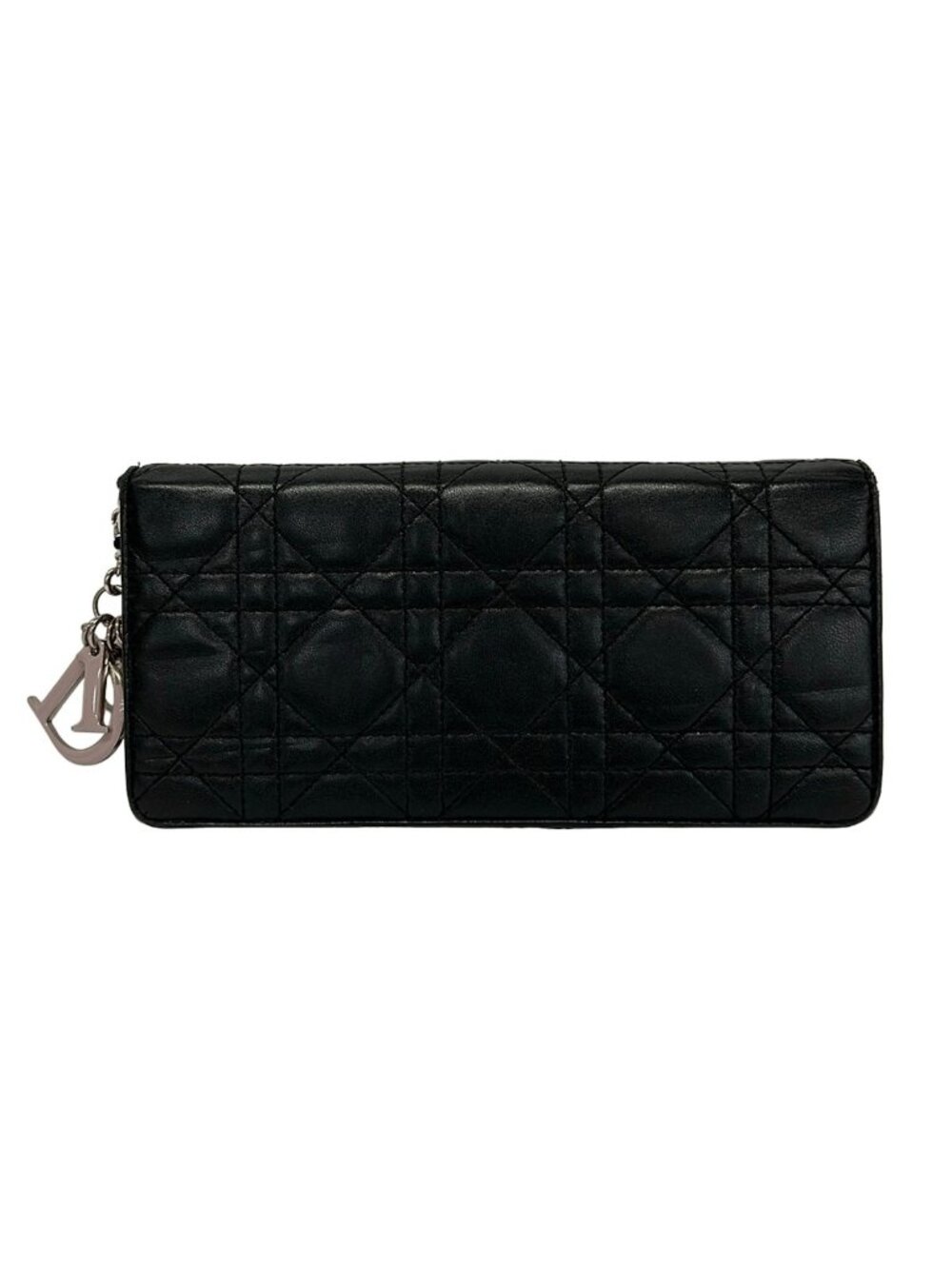 Dior Wallet Lady Black Leather